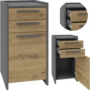 Komoda Komoda Matkam 36 x 35,6 x 70,4 cm antracit, dub artisan matný