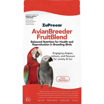 Krmivo pro ptáka ZuPreem FruitBlend AvianBreeder M/L 18 kg komletní krmivo pro středně velké a velké papoušky pro chovnou sezónu