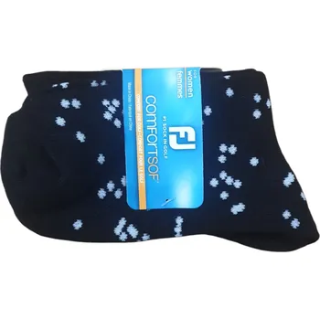Dámské ponožky FOOTJOY Comfort Sof dámské ponožky - puntíky Barva: Černá