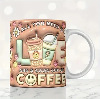 BAF KERAMICKÝ HRNEK  LÁSKA KE KÁVĚ 325 ML