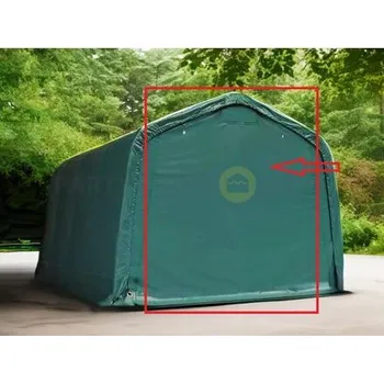 Přístřešek na auto Náhradní vchodová plachta k mobilní garáži šíře 3,3m - PVC 720HD barva Zelená