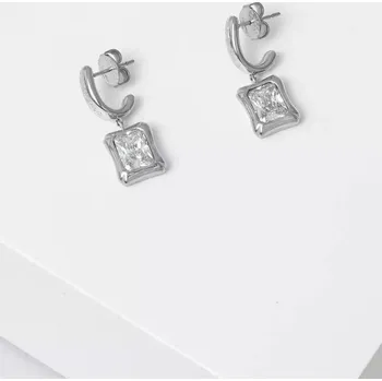 Náušnice Náušnice Guess BAMBOO JUBE05 172JW JUBE05.172JW stříbrná SLV, vel. ONE SIZE