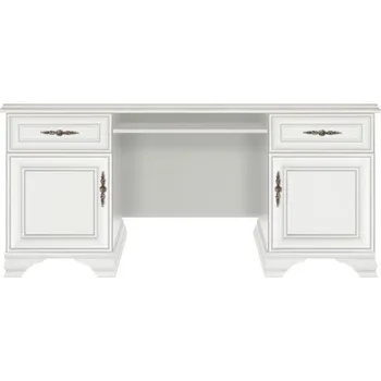 Psací stůl PC stůl 160 cm, alpská bílá, KENTAK BIU2D2S