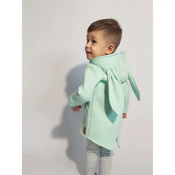 BUNNY KIDS MIKINO-KABÁTEK ZAJÍC - MENTOLOVÝ 104/110