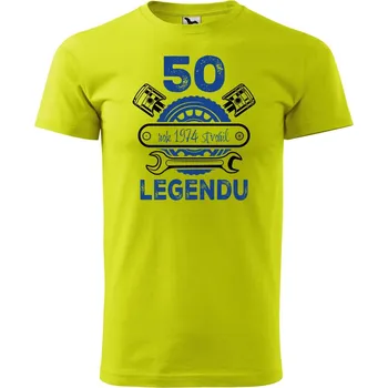 Pánské oblečení Pánské tričko 50 let legenda Velikost: XS, Barva trička: Limetková