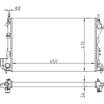 Chladič motoru Chladič, chlazení motoru HART 605 991