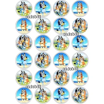 Jedlá dekorace na dort Pohádka Bluey č.7 - jedlý papír - Bez úprav / Jedlý papír / Bez decor gelu