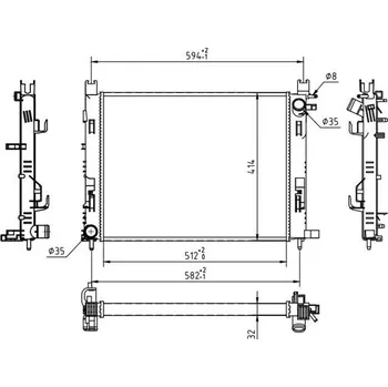 Chladič motoru Chladič, chlazení motoru HART 614 516
