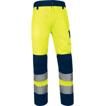 montérky Reflexní pracovní kalhoty Delta Plus M1PA2HVCL2 Barva: Žlutá, Velikost: S