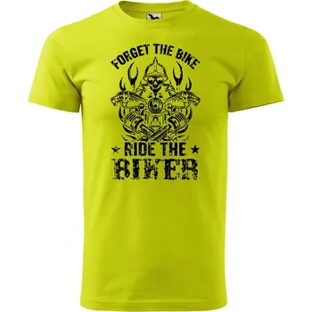 Pánské oblečení Pánské tričko s potiskem Biker Velikost: XL, Barva trička: Limetková