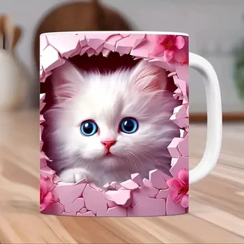 BAF KERAMICKÝ HRNEK S 3D EFEKTEM KOTĚ 300 ML