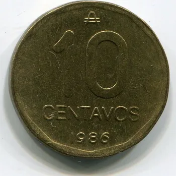 ARGENTINA. 10 centavos 1986.
