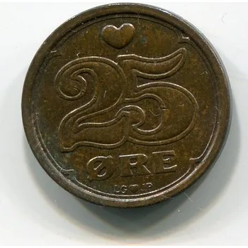DÁNSKO. 25 öre 1990. KM-868.1