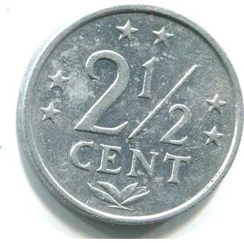 Nizozemské Antily. 2 1/2 cent 1981.