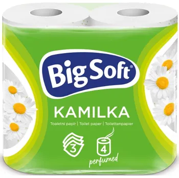 Big Soft Kamilka parfémovaný toaletní papír 160 útržků 3 vrstvý 4 kusy