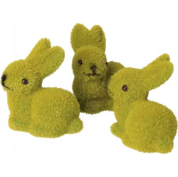 Velikonoční dekorace ZAJÍC ZAJÍČEK VELIKONOČNÍ ZAJÍČCI 3KS FIGURKA