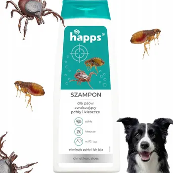 Antiparazitikum pro psa HAPPS Šampon proti blechám a klíšťatům pro psy 250 ml
