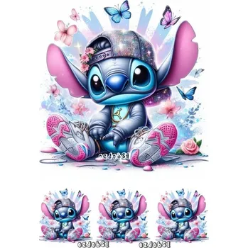 Jedlá dekorace na dort Lilo a stitch č.6 - jedlý papír - Bez úprav / Jedlý papír / Bez decor gelu