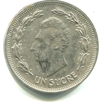 EKVÁDOR. 1 sucre 1975.