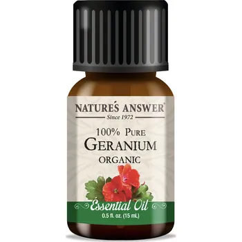 Aroma difuzér Nature's Answer Geranium Essential Oil, Gerániový esenciální olej, BIO, 15 ml