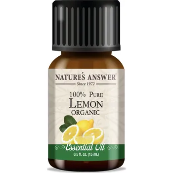 Aroma difuzér Nature's Answer Lemon Essential Oil, Citrón, esenciální olej, BIO, 15 ml