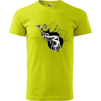 Pánské oblečení Pánské tričko s potiskem Trial Velikost: XL, Barva trička: Limetková