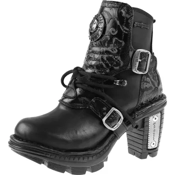 Dámské lodičky boty na podpatku dámské - ITALI NEGRO, DRAMA ANTE NEGRO - NEW ROCK - M.NEOTR061-S1