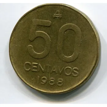 ARGENTINA. 50 centavos 1988.