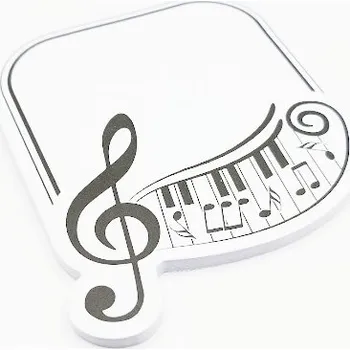 Samolepící hudební poznámkový blok - notová osnova na klapkách