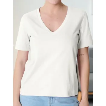 Dámská móda Sinsay - Tričko s krátkým rukávem - krémová - 795BB-01X - 795BB-01X-S-1