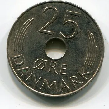 Sběratelství DÁNSKO. 25 öre 1986. KM-861.3
