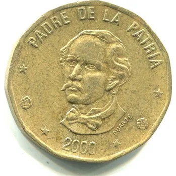 Dominikánská republika. 1 peso 2000.