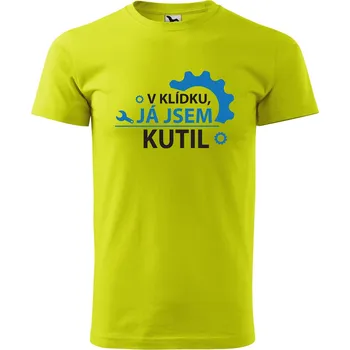 Pánské oblečení Pánské tričko s potiskem Jsem kutil Velikost: 2XL, Barva trička: Limetková
