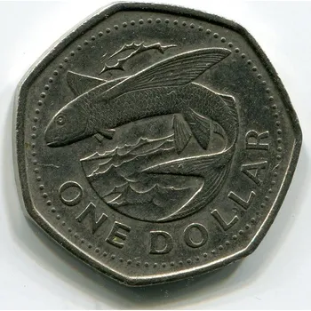 BARBADOS. 1 dollar 1989.