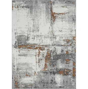 Koberec Koberec do obýváku 133x190 cm, plyšový měkký vlas, krémově béžový vzor beton