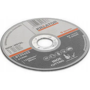 Řezný kotouč Kotouč na řezání oceli INOX 125x1,2 6kusů KREATOR