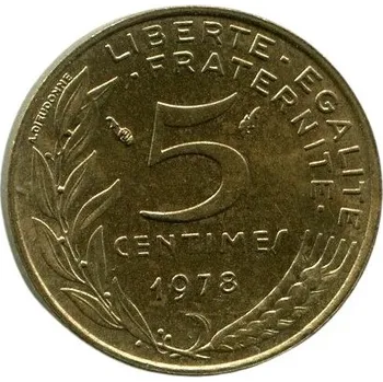 FRANCIE. 5 centimes 1978.