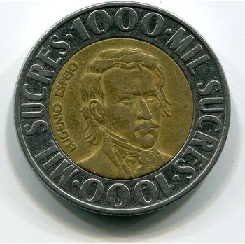 EKVÁDOR. 1000 sucres 1996.