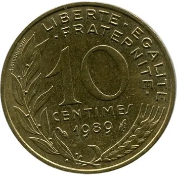 FRANCIE. 10 centimes 1989.