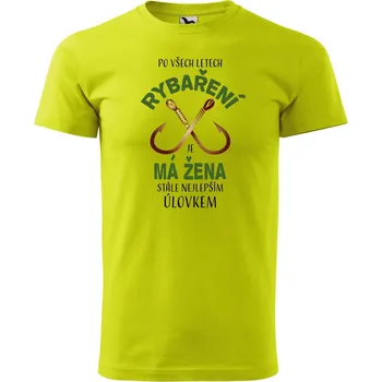 Pánské oblečení Pánské tričko s potiskem Nejlepší úlovek Velikost: XS, Barva trička: Limetková