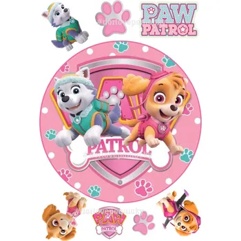Jedlá dekorace na dort Paw Patrol č.15 jedlý papír - Bez úprav / Jedlý papír / Bez decor gelu