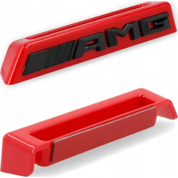 Péče o chrup Emblém samolepicí znak MERCEDES AMG 8,5x2,5x1,5 cm Červeno-černý