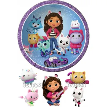 Jedlá dekorace na dort Gabbi 1 - jedlý papír - Bez úprav / Jedlý papír / Bez decor gelu