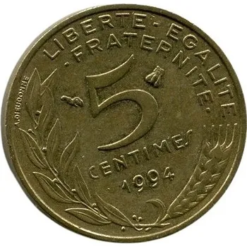 FRANCIE. 5 centimes 1994.