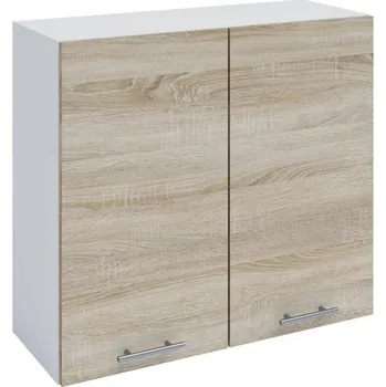 Obývací stěna Horní skříňka, dub sonoma / bílá, FABIANA W - 80