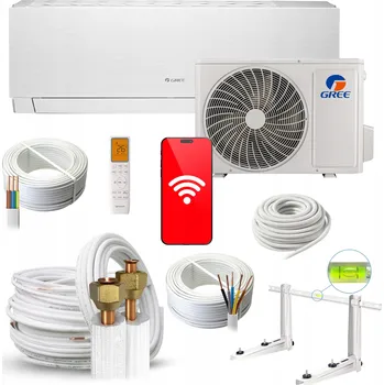 Klimatizace Nástěnná klimatizace GREE Clivia White 3,5kW s topením + Instalační sada Rodigas
