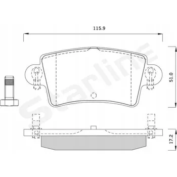 Brzdová destička Brzdové destičky Starline BD S251
