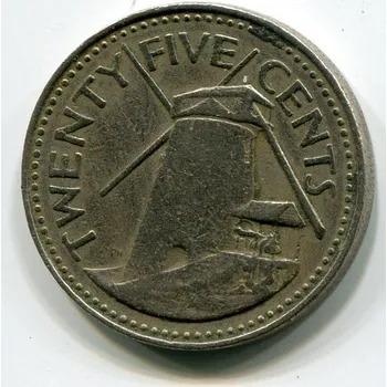 BARBADOS. 25 cents 1978.