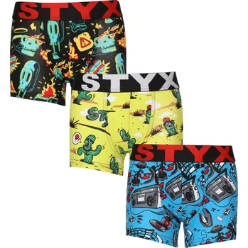 Chlapecké oblečení 3PACK dětské boxerky Styx art sportovní guma vícebarevné (3GJ13188) 6-8 let Možnost vrácení zboží ZDARMA do 120 dnů!
