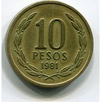 CHILE. 10 pesos 1981.